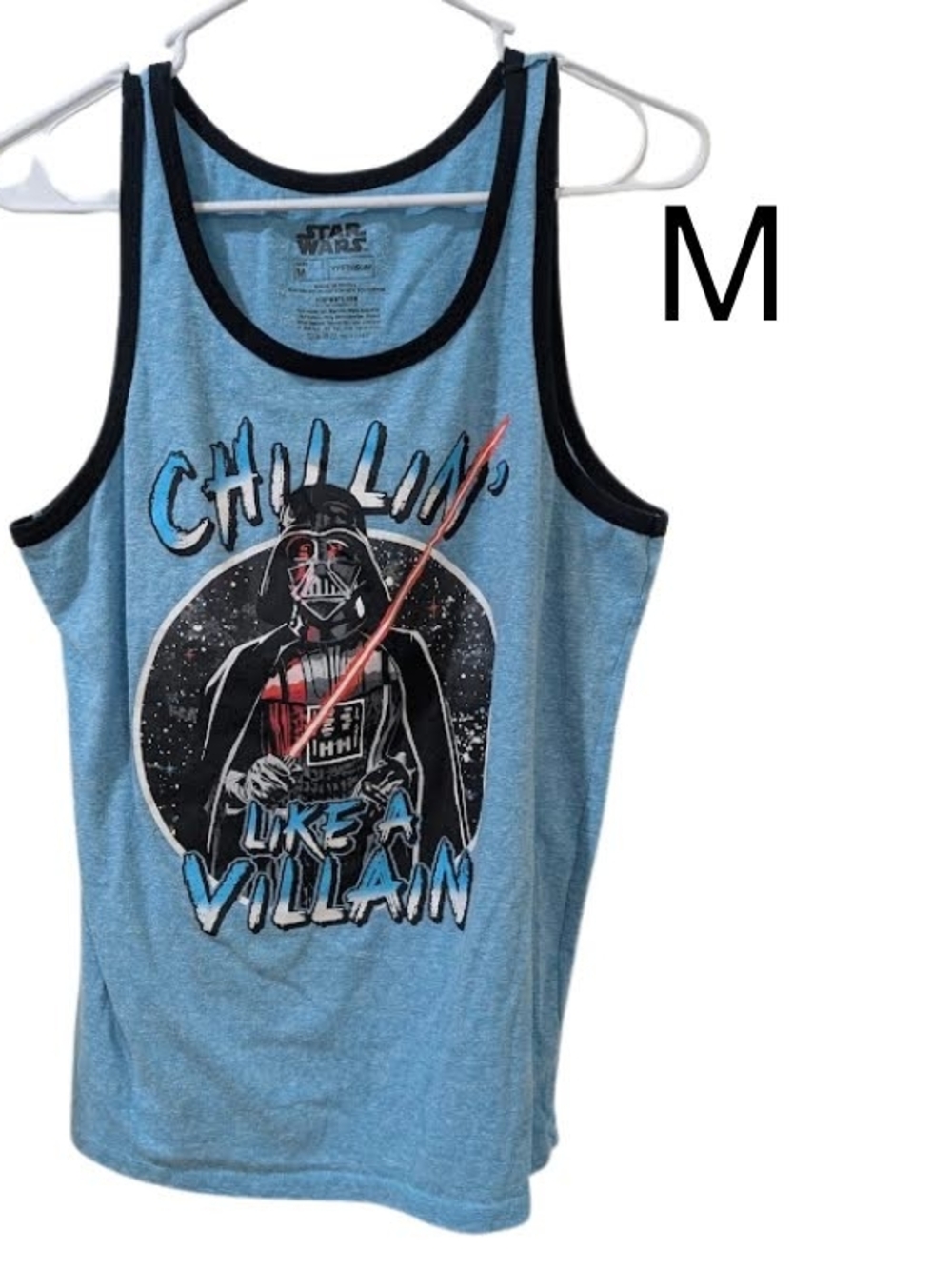 Star Wars Blue & Black Darth Vader 'Chillin Like a Villain' Tank Top